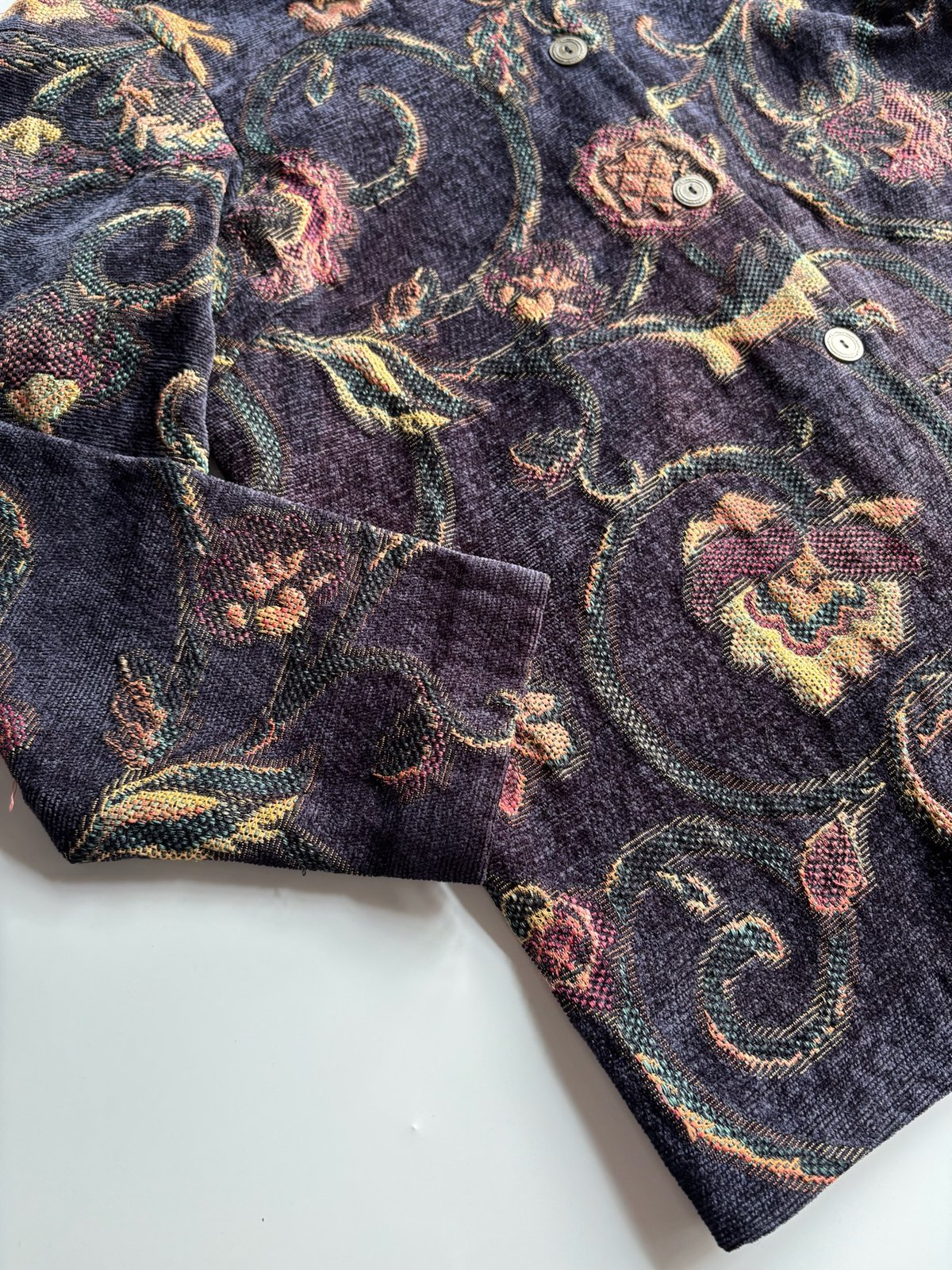 90's~ Floral pattern jacquard jacket | sui & shara