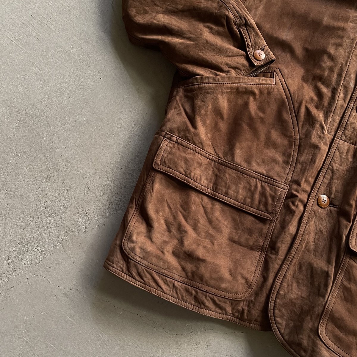80s Banana republic nubuck leather hunting jack