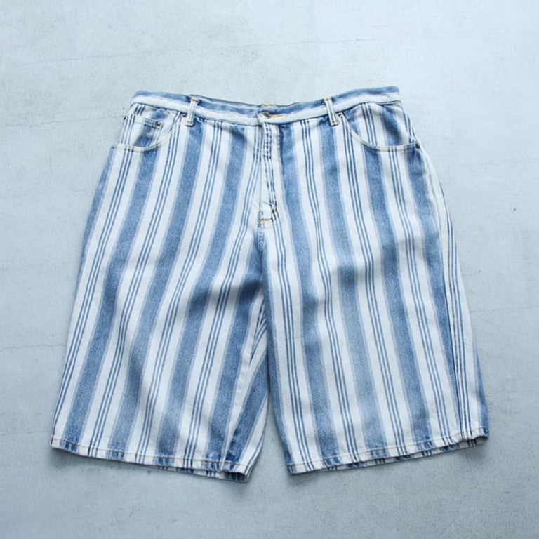 90年代 ショートパンツ（90s Stripe pattern denim shorts）