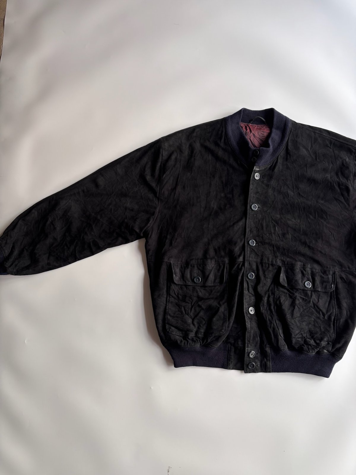 90's A-1 type suède leather jacket | sui & shara 90's A-1 type suède leather jacket | sui & shara