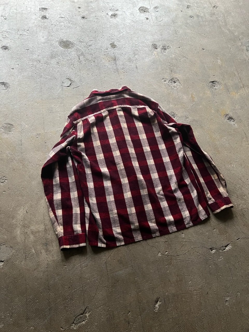 60s pennleigh block check print flannel shirt |