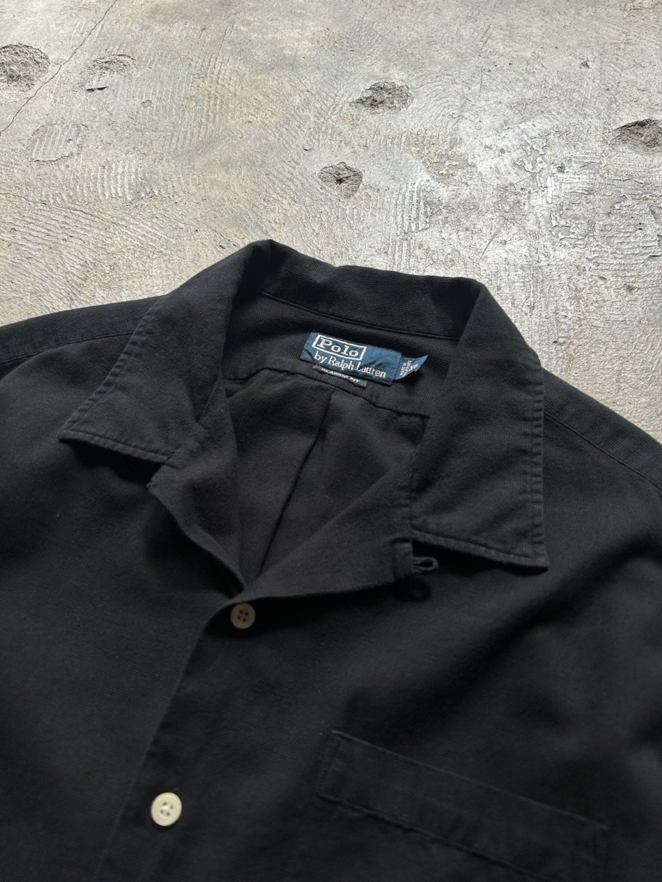 トップス Ralph Lauren open collar shirts 90s Ralph Lauren linen×silk open collar shirt |