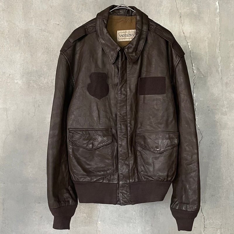 80s SADDLERY A-2 type leather jacket | sui & s 80s SADDLERY A-2 type leather jacket | sui & s
