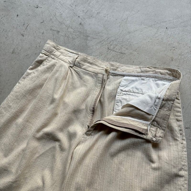 90s PERRY ELLIS stripe pattern 2tuck shorts | s