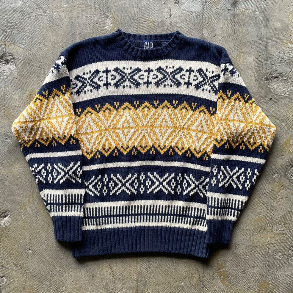 名作 80s old gap knit 楽天市場】80s 旧タグ ビンテージ □ OLD GAP クルーネック 長袖