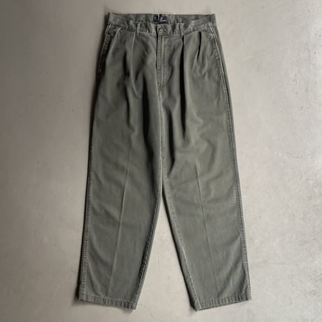 90’s Ralph Lauren 2tuck chino “olive” made in USA