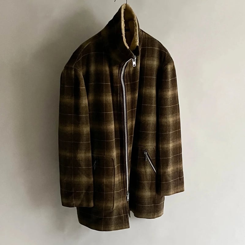 70s PENDLETON ombre check stand collar jacket |