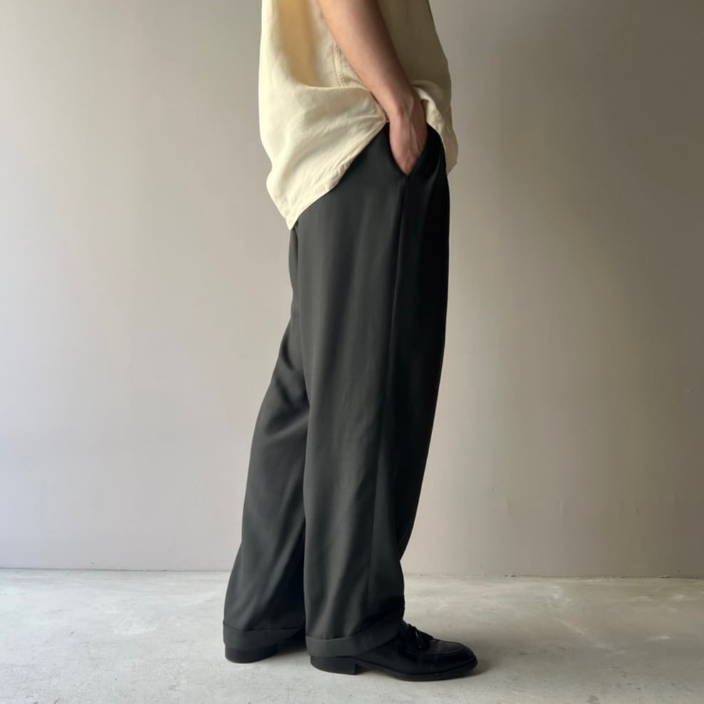 ARMANI COLLEZIONI サマーウールスラックス イタリア製 grm-9679_002.jpg