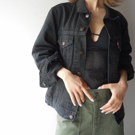Levi's ブラックデニムジャケット Levi's/Super Black Denim Trucker Jacket(リーバイス デニム