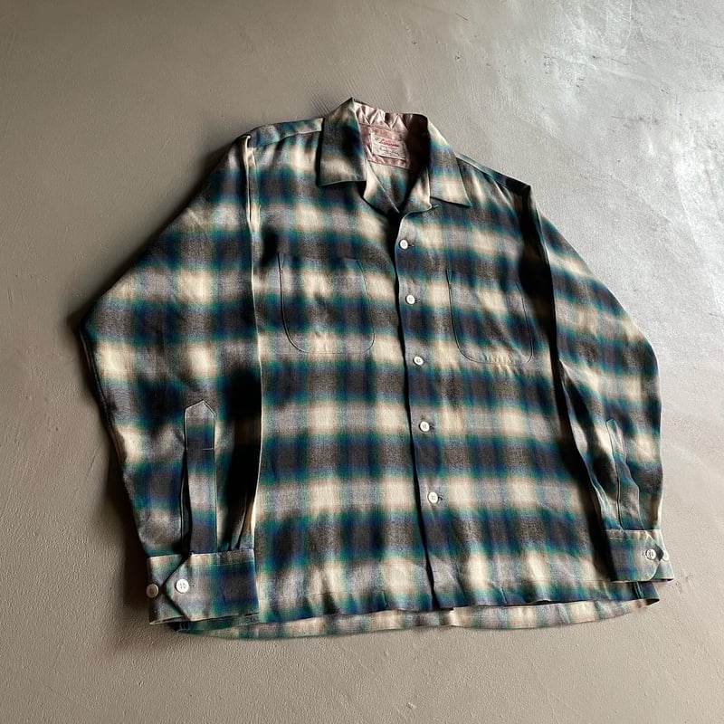 60s Ombre check wool shirt made in Italy | sui