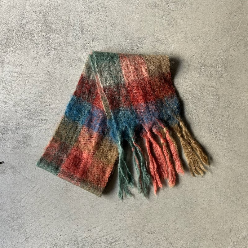 vintage mohair muffler モヘアビッグストール　50s 希少 vintage mohair muffler モヘアビッグストール 50s 希少 vintage