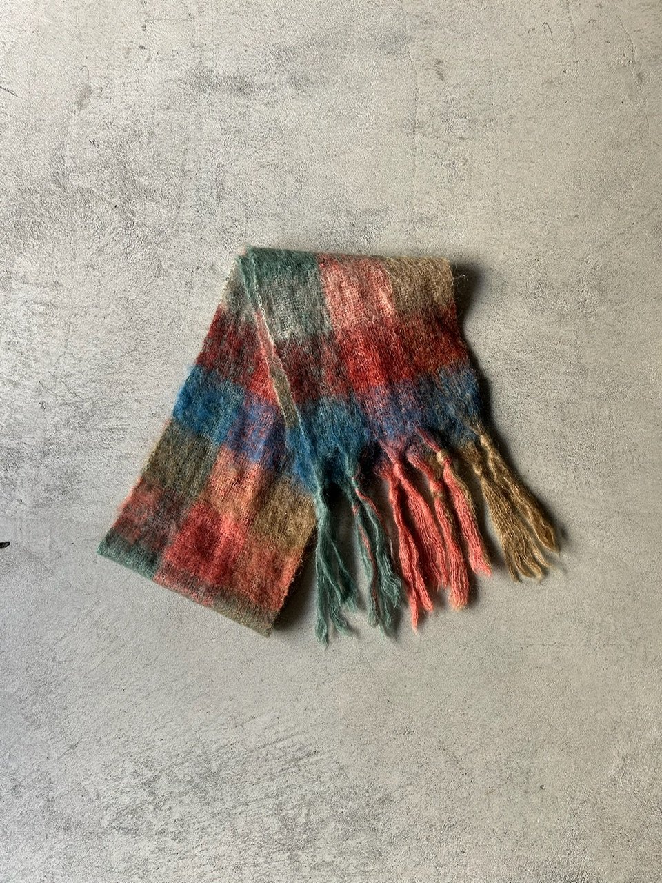 vintage mohair muffler モヘアビッグストール　50s 希少 vintage mohair muffler モヘアビッグストール 50s 希少 別注