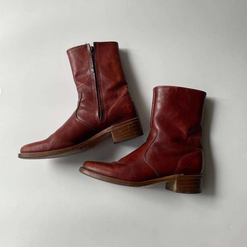 cuadra ウエスタンブーツ レッド Dingo square toe leather boots | sui & shara