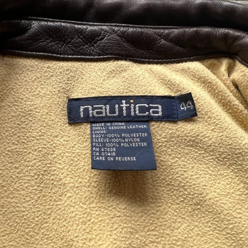 a*y様 90s nautica leather blouson 古着 90s Nautica 2way 本革 オール レザー ジャケット ブルゾン