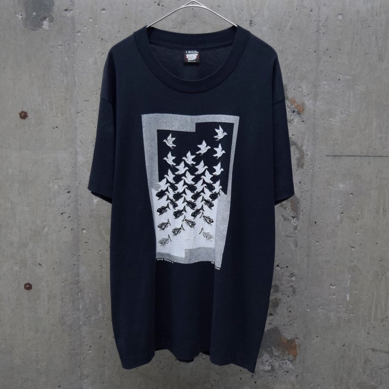 90's M.C.Escher "Sky and Water Ⅱ" art print tee