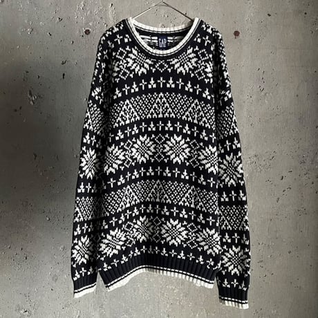 90s GAP nordic cotton knit sweater