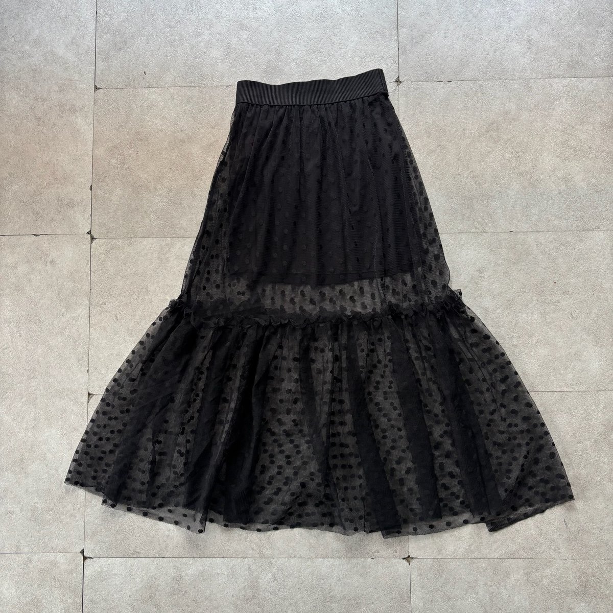 polka dot tulle long skirt | sui & shara