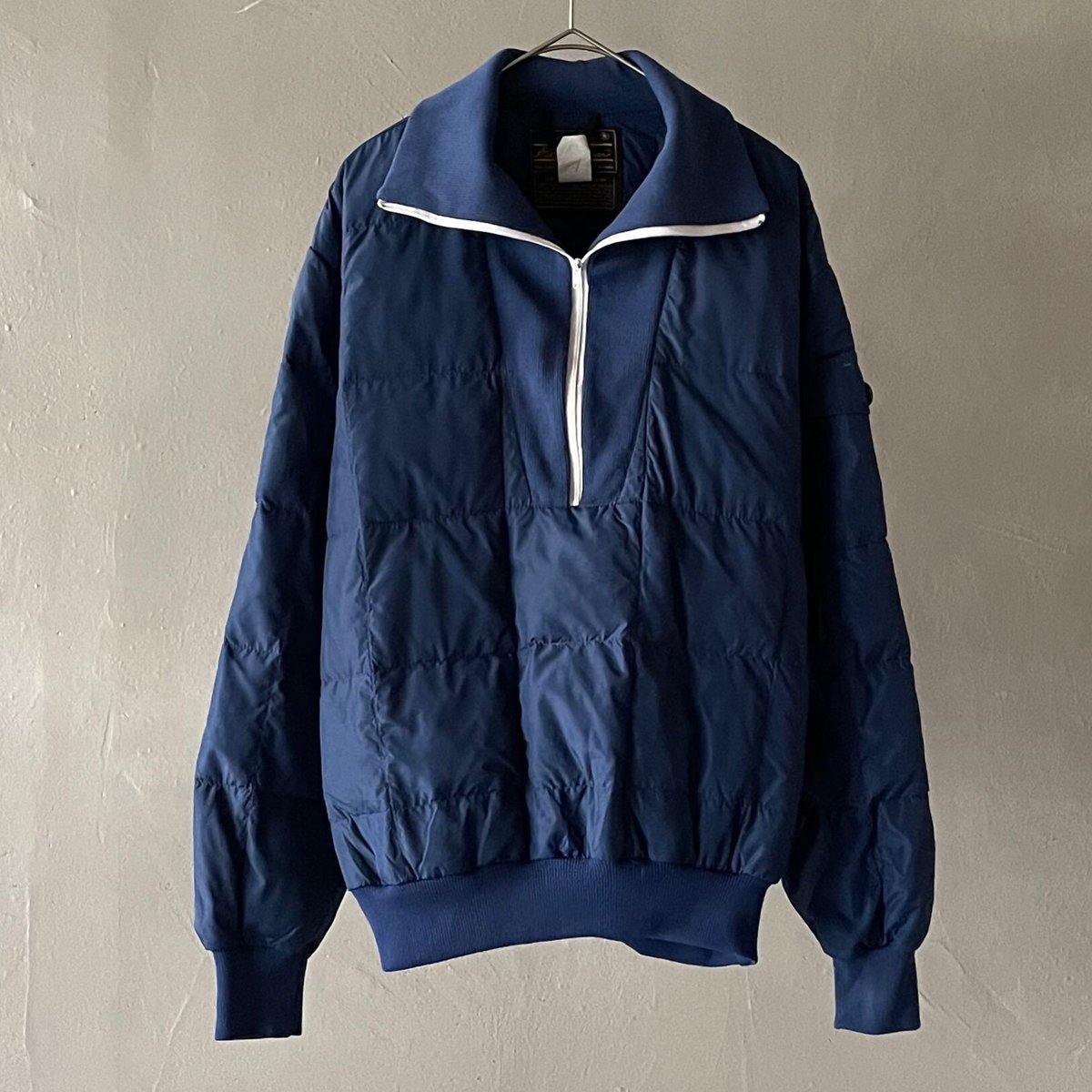 70s〜80s　Eddie Bauer ドライバーズダウン 80s Eddie Bauer ドライバーズ ダウン プルオーバー ネイビー L