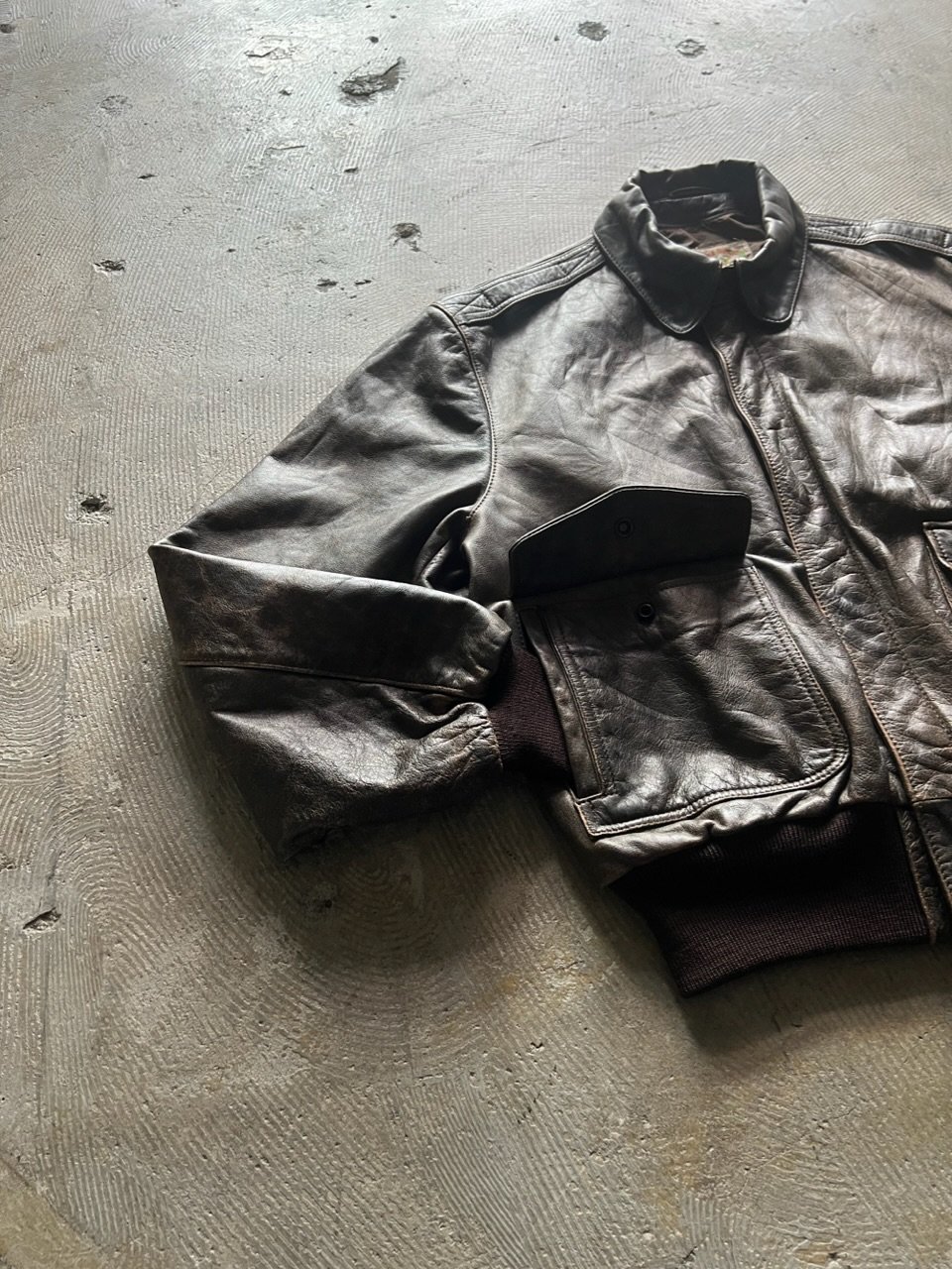 80s banana republic A-2 type flight jacket | su