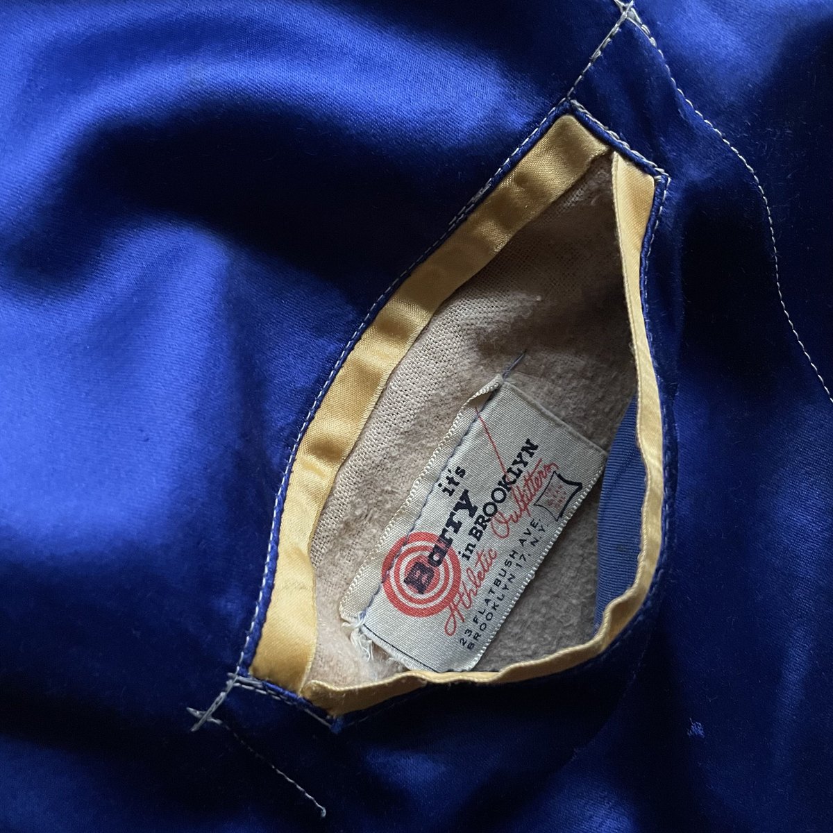 50s SatinStadiumJacket スタジャン バーシティジャケット 50s~ Satin×cotton reversible varsity jacket | s