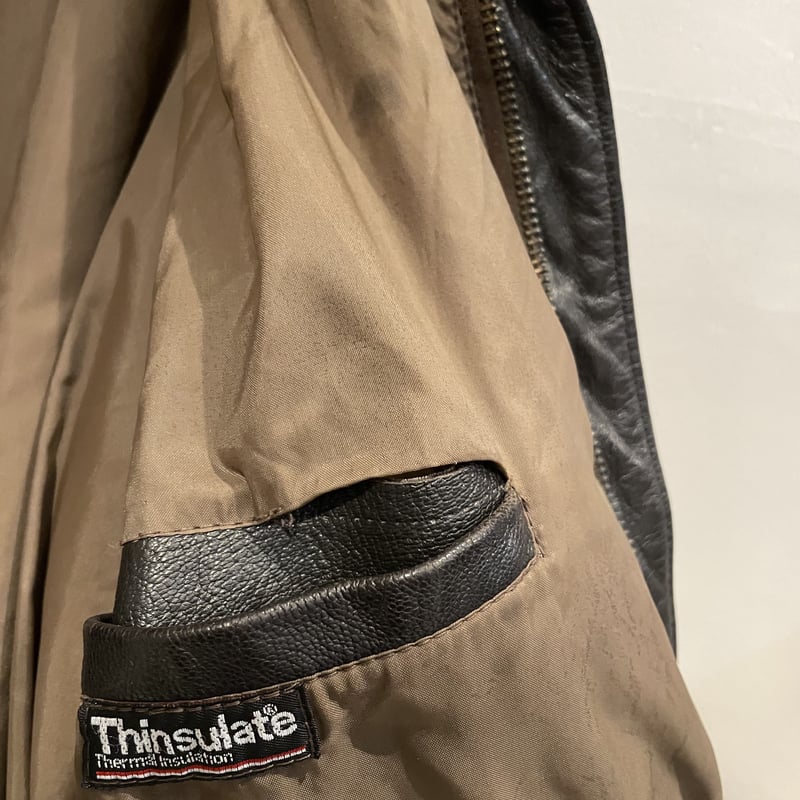 80s L.L.Bean A-2 type leather jacket ''Thinsula...