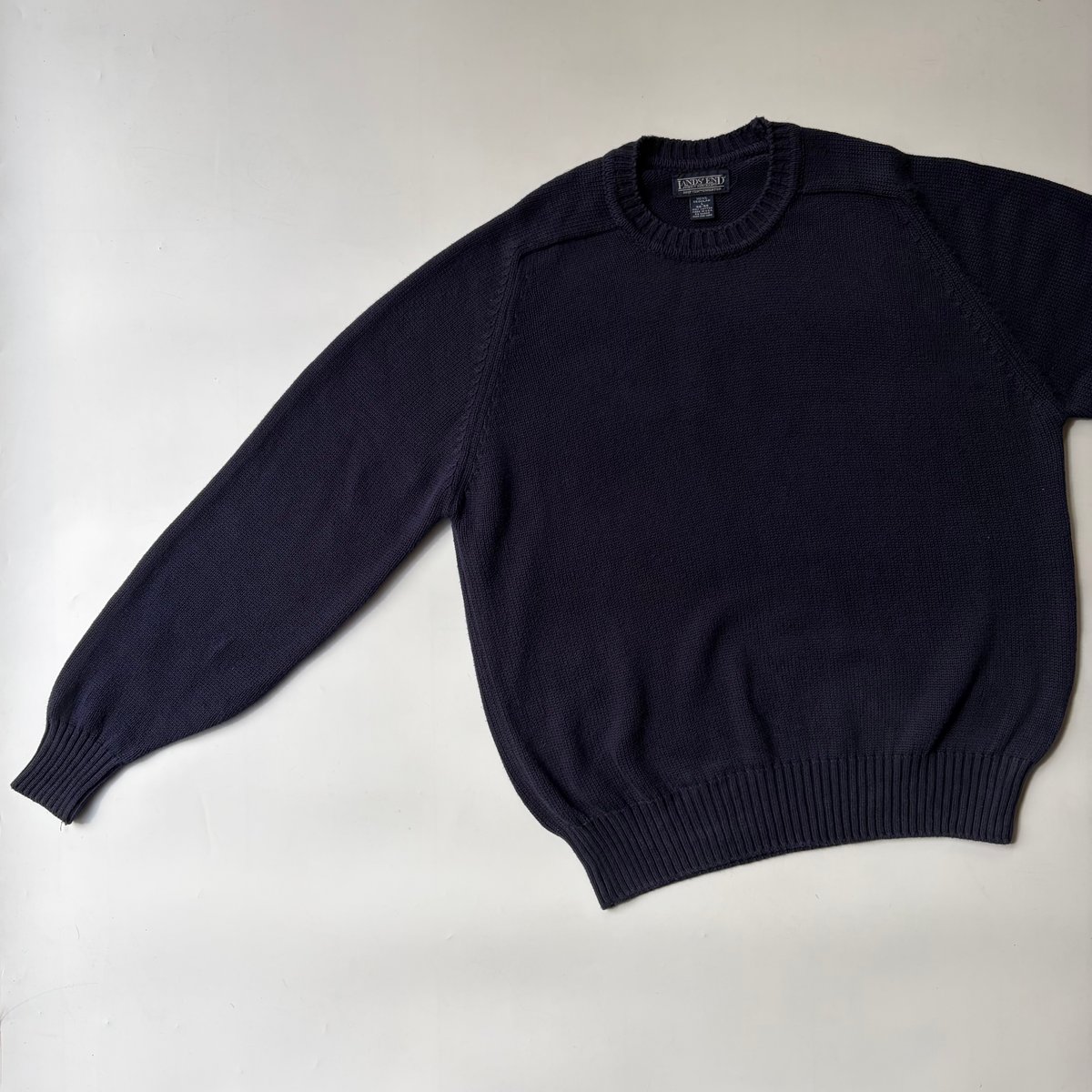 90s LAND'SEND ドリフターセーター　USA製 ネイビー 90s Lands'end drifter sweater 