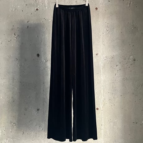Wide flare silhouette easy velours pants