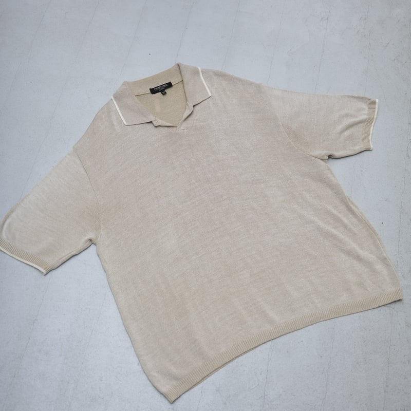 00s skipper design S/S knit polo shirt made in