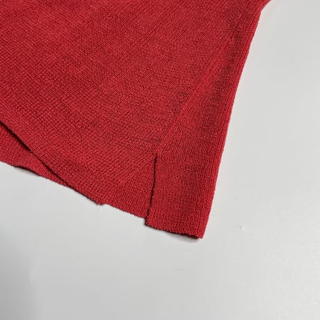 textured sheer knit polo cardigan