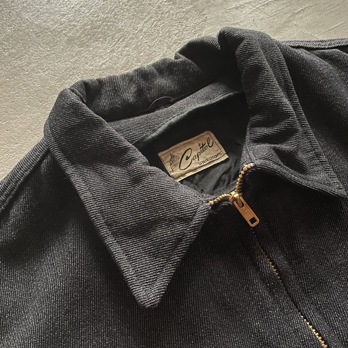 50s Capitol whipcord work jacket ″Black″ | sui