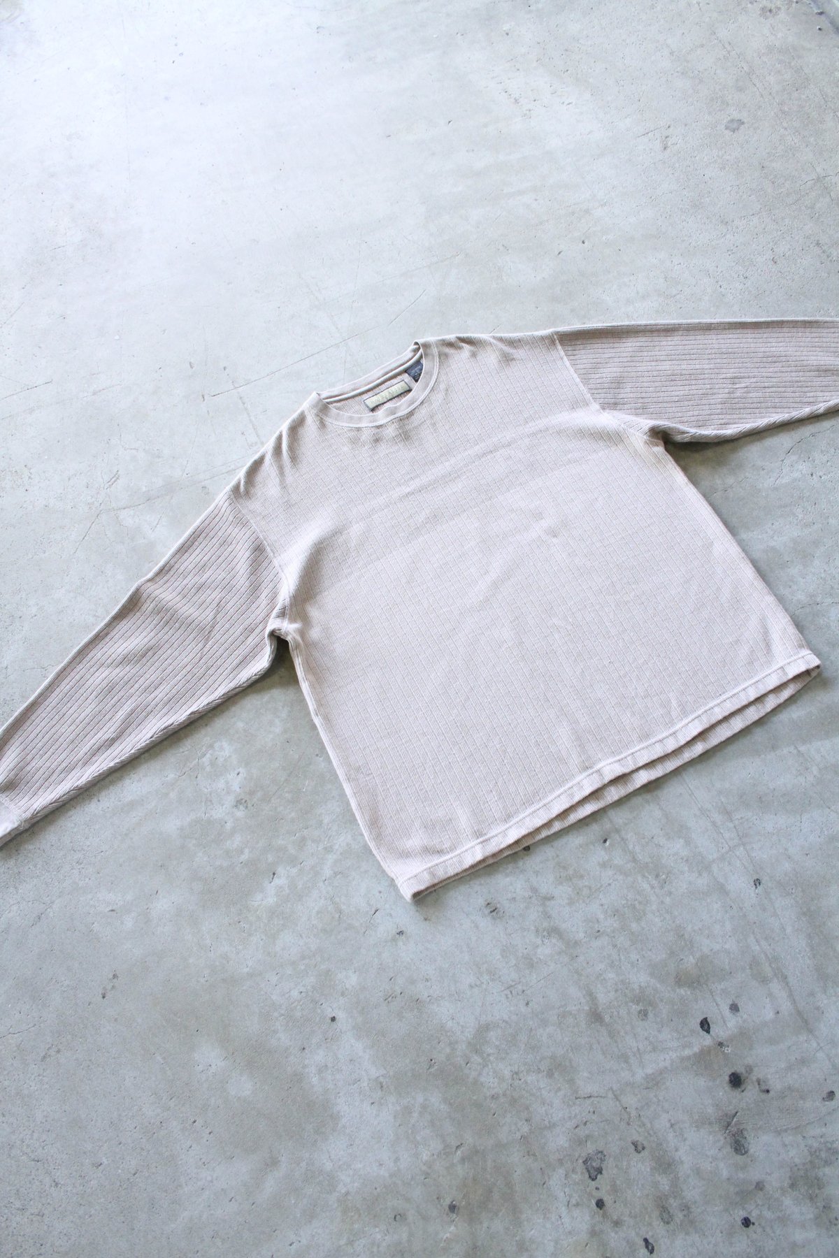 90s college cotton knit コットンニット レタード 90s Line design cotton knit sweater | sui & shara