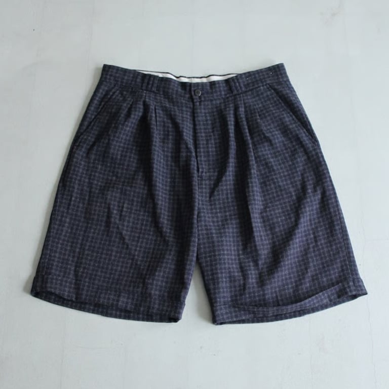 90年代 ショートパンツ（90s plaid pattern slacks shorts made in italy）