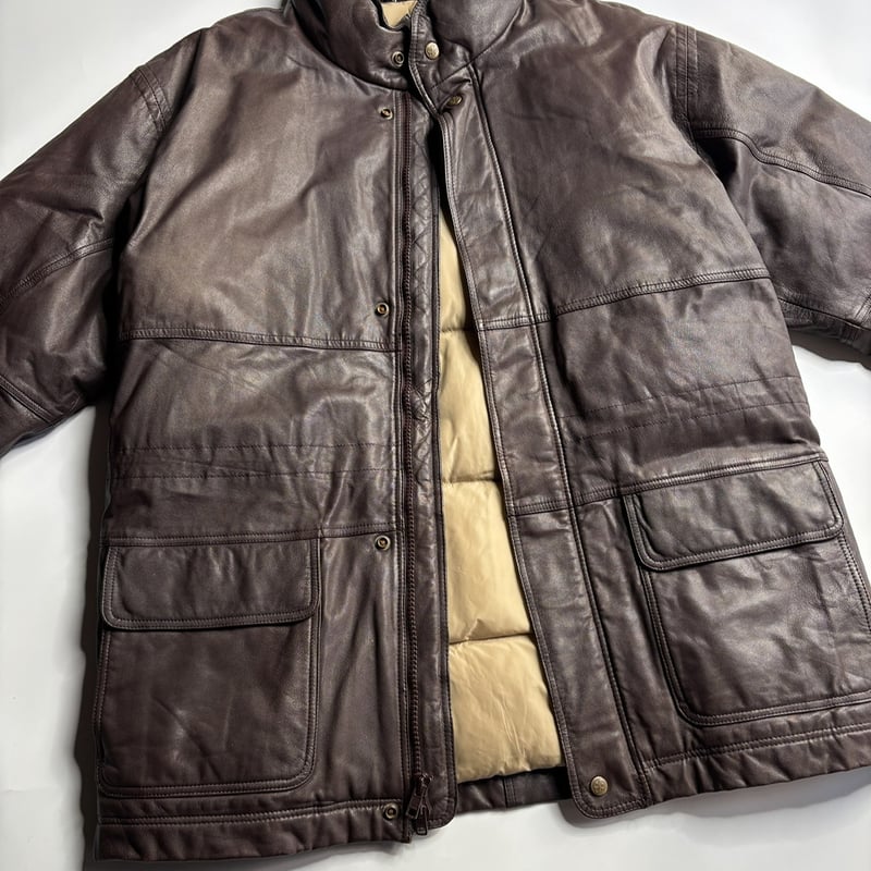 ※ゆりん　eddie bauer ライダース 80s Eddie Bauer leather down jacket | sui & shara