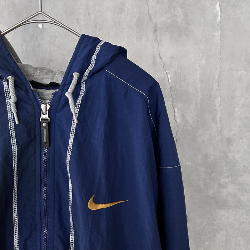 ジャケット・アウター 90s NIKE nylon zip hoodie size S Vintage 90s Nike Zip hoodie travis scott style rare retro