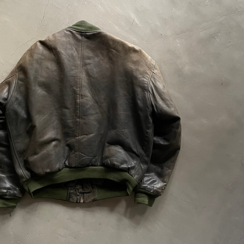 ジャケット・アウター 90's vintage Leather MA-1 DEADSTOCK⚡️ 1980~90's Vintage US Supplier's MA-1 Jacket