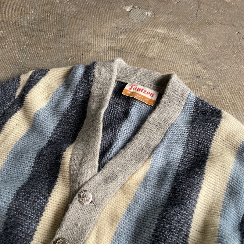60's jantzen striped wool cardigan | sui & shara 60's jantzen striped wool cardigan | sui & shara