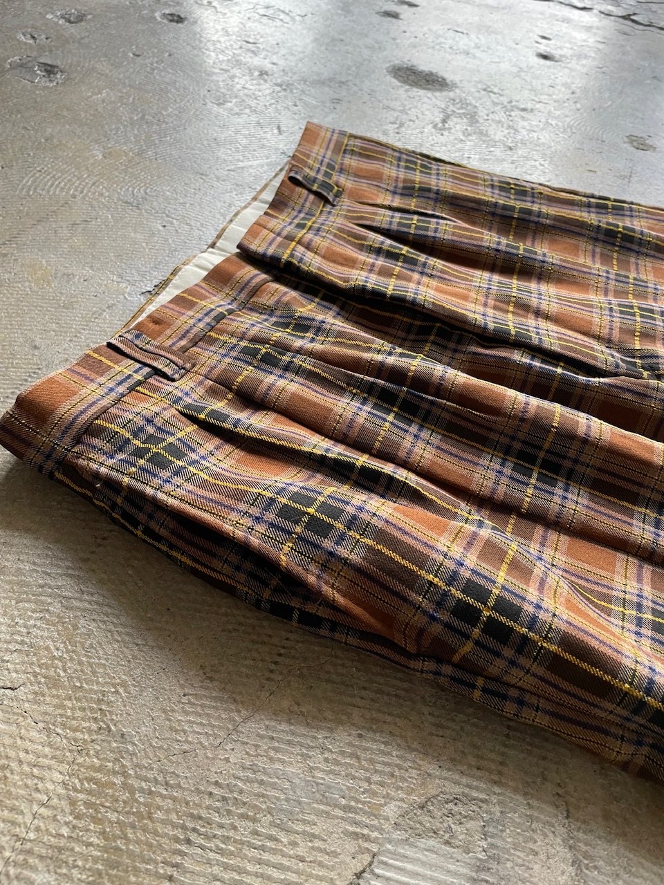 Smokey Joe's レッドチェック スラックス 90's Smokey Joe's plaid pattern wide straight s