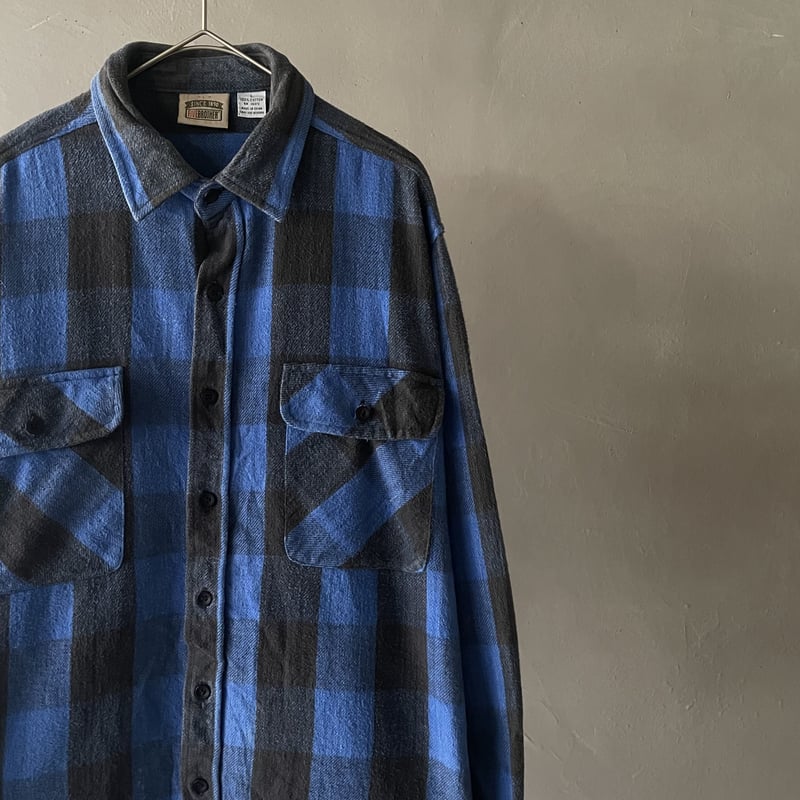 トップス 90s Five brother check flannel shirt y2k bd9d85a7998c0da5540b0f8e5bfb5c