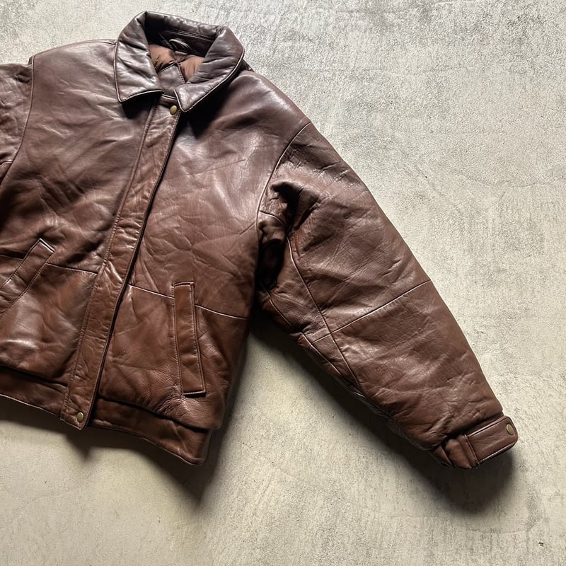 80s〜Eddie Bauer leather down jacket | sui & shara
