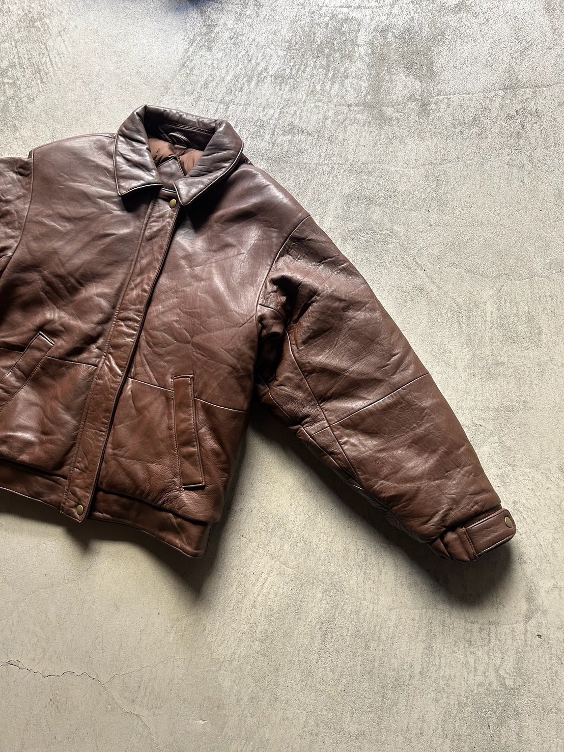 80s〜Eddie Bauer leather down jacket | sui & shara