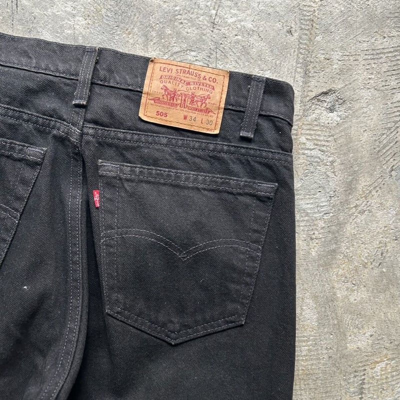 90s Levi's 505 black denim “super black” | sui