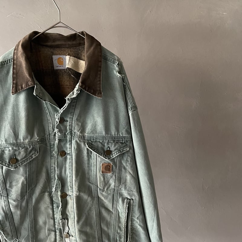 80s~ Carhartt tracker type duck jacket ''damage 80s~ Carhartt tracker type duck jacket ''damage