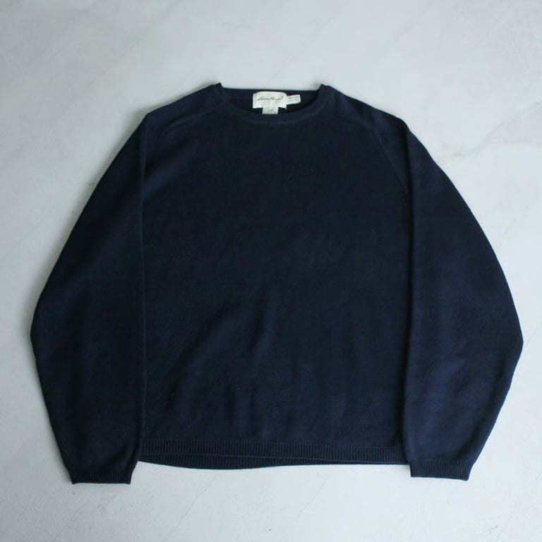 90s~ Eddie bauer cotton knit sweater｜エディーバウアー