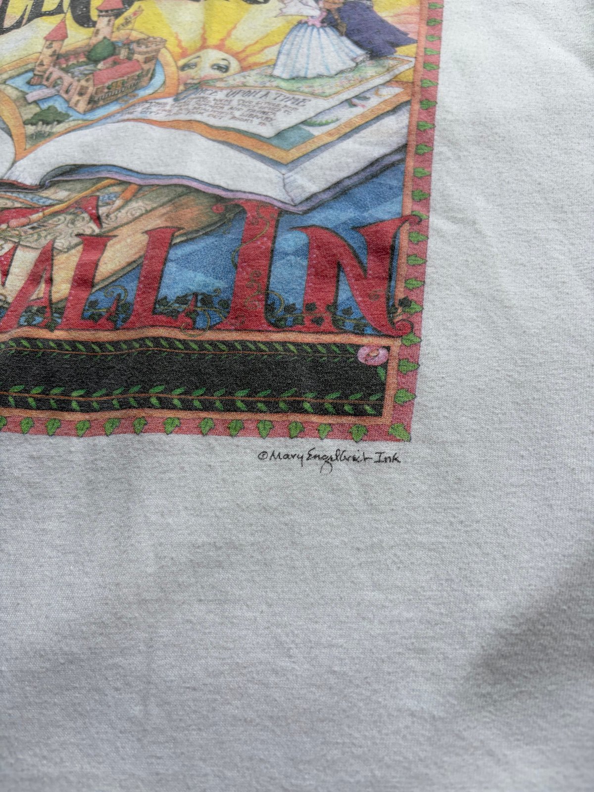 90s USA製 Mary Engelbreit アートT シングルステッチ 90s Mary Engelbreit illustration print L/S tee