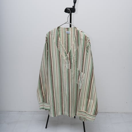 70s~ Stripe pattern cotton/polyester pullover shirt