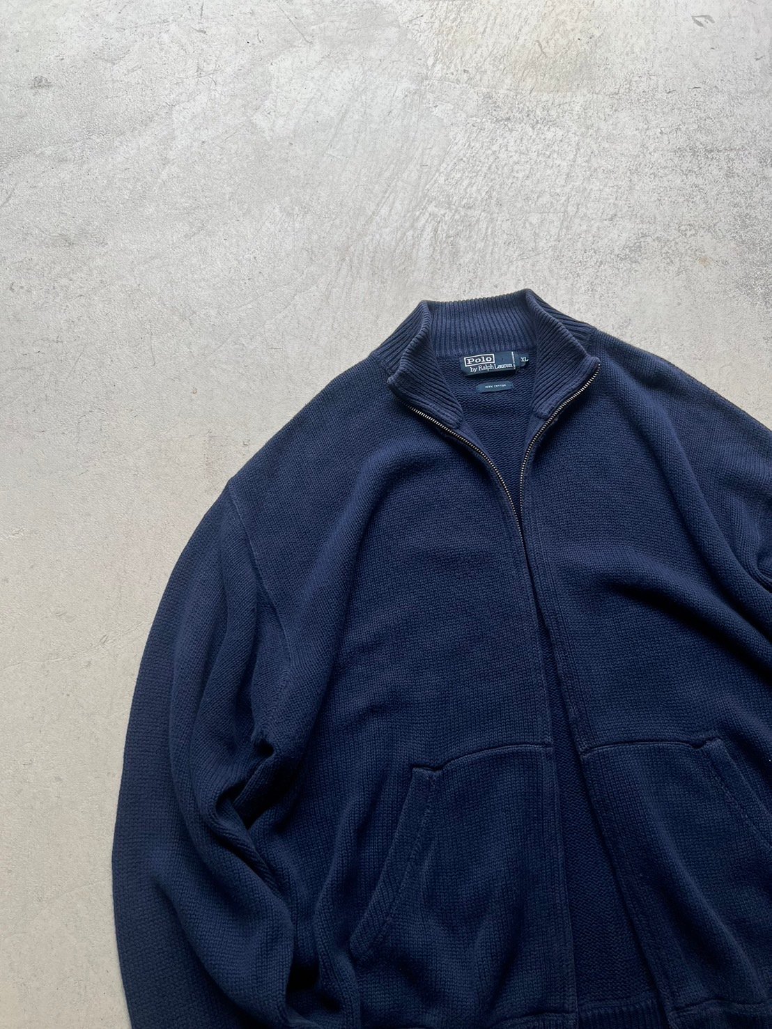 90s Ralph Lauren ドライバーズニット ポニーなし Wファスナー 90's POLO Ralph Lauren Wool Full Zip Drivers Knit M / ポロ