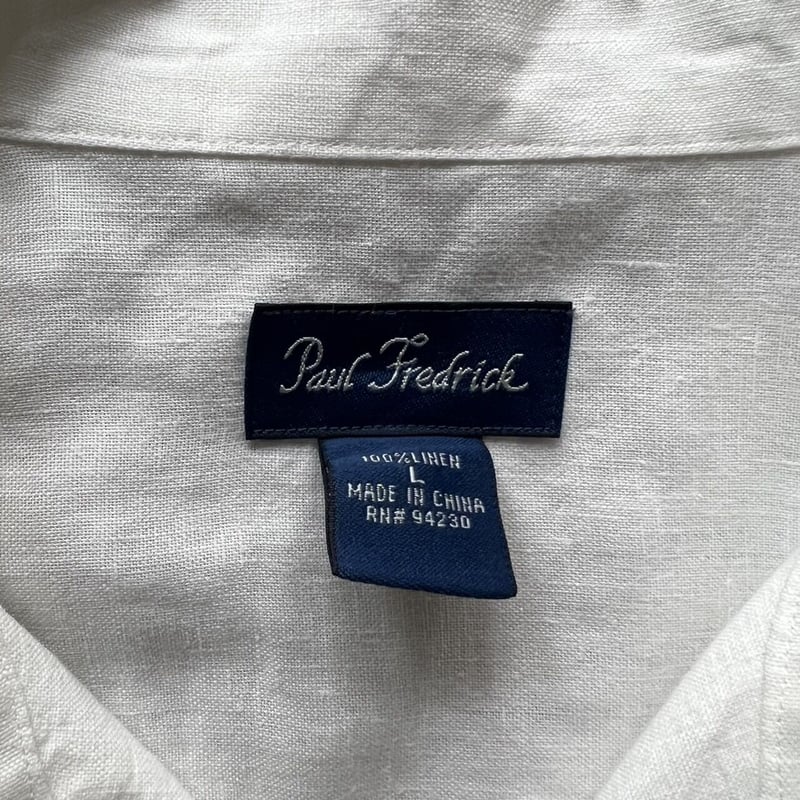 90s Paul Fredrick open collar linen shrit | sui 90s Paul Fredrick open collar linen shrit | sui