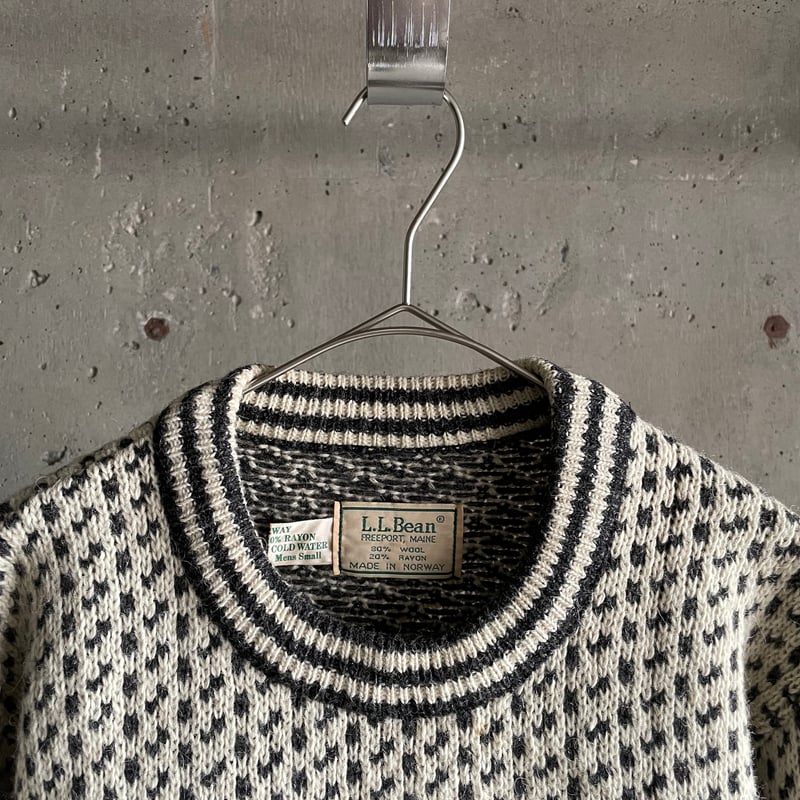 80's L.L.Bean birds eye wool knit | sui & shara