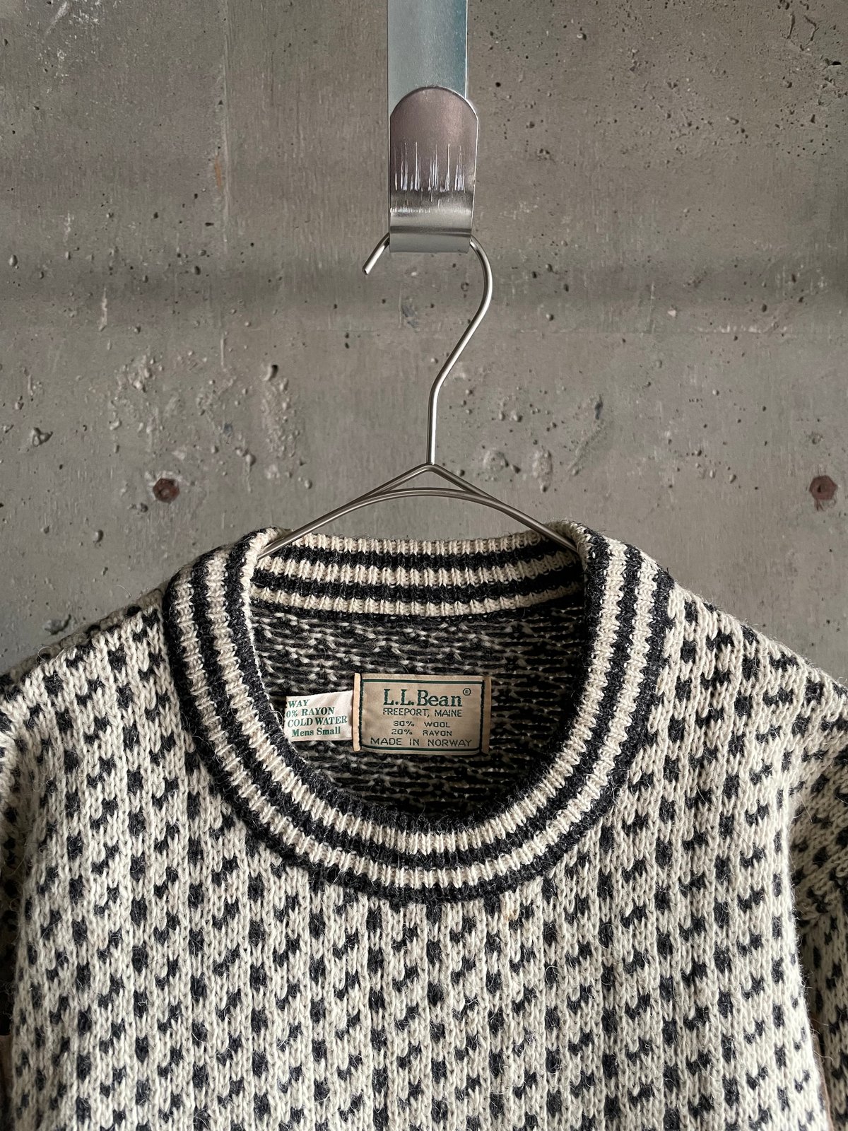 80's L.L.Bean birds eye wool knit | sui & shara