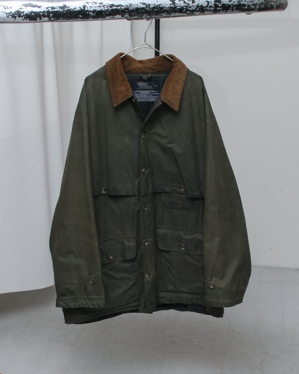 90s Ralph Lauren hunting oiled jacket Made in USA｜ラルフローレン